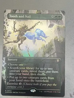 Tooth and Nail Borderless Commander Masters Foil Rare Green Sorcery 0652 Velhag… - Image 2