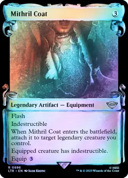 Magic The Gathering MTG MITHRIL COAT FOIL SHOWCASE SCROLL Lord of the Rings NM - Image 1