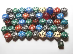 Magic The Gathering : Dice Spindown Standard sized 60pcs LifeCounter Pre Own - Image 1