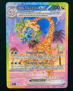 Alolan Exeggutor EX 242/191 SV08: Surging Sparks Illustration Rare Pokemon - Image 1