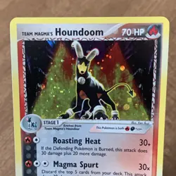 Pokemon Team Magma's Houndoom Holo Rare Team Magma vs Team Aqua 10/95 Eng Card - Image 3