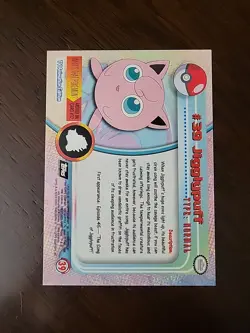 NM! BLACK Label Jigglypuff #39 TV Animation Edition 1999 Topps Pokemon - Image 2