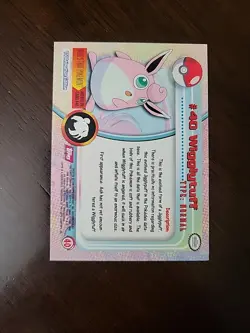 NM! RED Label - Topps Pokemon - Wigglytuff #40 - Topps Series 1 - Image 2