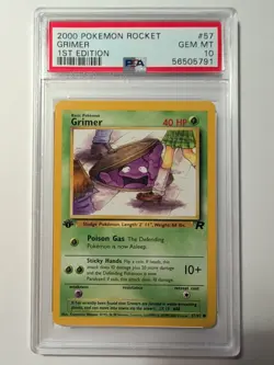 2000 Pokemon Team Rocket Grimer 1st Edition PSA 10 Gem Mint 🧪 - Image 1