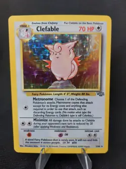 Clefable 1/64 - Holo Rare Jungle Vintage 1999 WoTC Pokemon TCG - LP - Image 1
