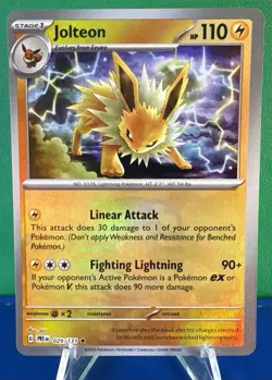 Pokemon TCG Jolteon (Master Ball Pattern) Prismatic Evolutions Rare - Near Mint - Image 1