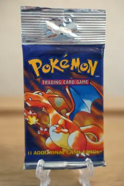 21.00g Pokemon TCG Base Set Unlimited Booster Pack Charizard Art WOTC (LIGHT) - Image 2