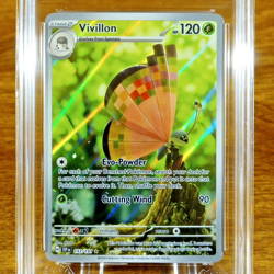 Pokemon Surging Sparks Vivillon 193/191 AGS Gem-MT 10 FA Holo Secret Rare 2024 - Image 2