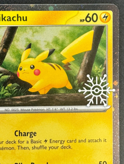 PIKACHU 025/165 NM COMMON FESTIVE STAMPED HOLIDAY CALENDAR POKEMON 2025 - Image 3