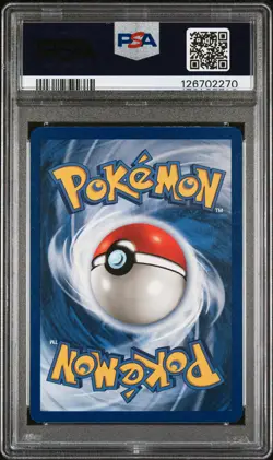 1999 POKEMON FOSSIL 1ST ED #60 GAMBLER PSA 8 - Image 2