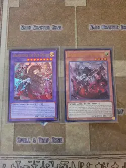 YUGIOH THE BLAZING CARTESIA THE VIRTUOUS + GRANGUIGNOL THE DUSK DRAGON CH01 ULTR - Image 1