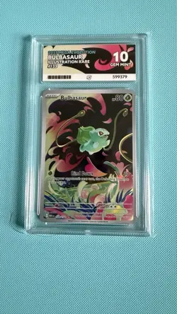 Bulbasaur 133/132 Mega Evolution Pokemon Card Graded Ace 10 Perfect Subgrades - Image 1