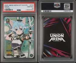 Union Arena TCG Sinon 074 Alt Art Holo PSA 10 Gem Mint CCG SAO - Image 3