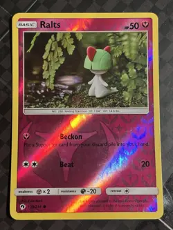 Pokemon Lost Thunder Ralts Reverse Holo Common Card 139/214 NM - Image 1