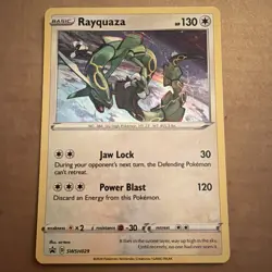 Pokemon Rayquaza Promo Holo SWSH029 Sword & Shield Black Star Promo Card NM - Image 1