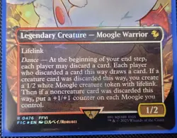 MTG English Mog, Moogle Warrior (Borderless) (Chocobo Track Foil) NM Foil - Image 2