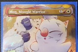 MTG English Mog, Moogle Warrior (Borderless) (Chocobo Track Foil) NM Foil - Image 3