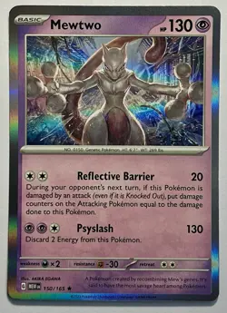 Mewtwo 150/165 (LP) Holo Rare Scarlet & Violet: 151 2023 Pokemon Card TCG - Image 1