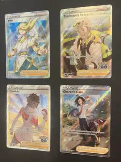 Pokemon Full Art Trainer Lot 4 Cards NM Bundle Volo Candela Research - Image 3
