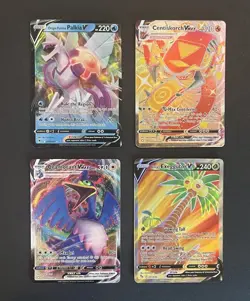 Pokemon Card Lot 4x V VMAX Full Art Holo Rare Bundle Palkia Exeggutor NM - Image 1