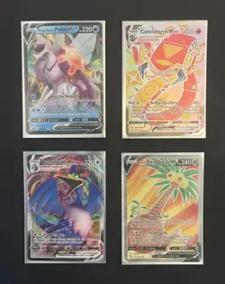 Pokemon Card Lot 4x V VMAX Full Art Holo Rare Bundle Palkia Exeggutor NM - Image 4