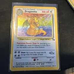 Dragonite - 4/62 - Pokemon Fossil Unlimited Holo Rare Card WOTC HP+/MP - Image 2