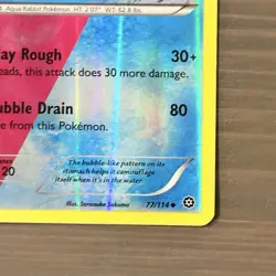 Pokemon TCG Azumarill 77/114 Reverse Holo Steam Siege Shiny 2016 Card LP - Image 5