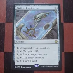 Mtg Staff of Domination NM Commander Legends 343 Magic Card Rare - Image 1