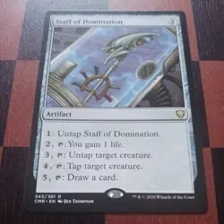 Mtg Staff of Domination NM Commander Legends 343 Magic Card Rare - Image 2