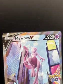 Mewtwo V #72/78 Pokemon Go 2022 Full Art Alternative Ultra Rare Pokemon Card - Image 2