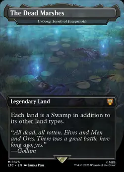 MTG The Dead Marshes Borderless, Tales of Middle Earth, LTC, Excellent Condition - Image 1