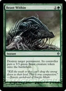 BEAST WITHIN New Phyrexia MTG Green Instant Unc - Image 1