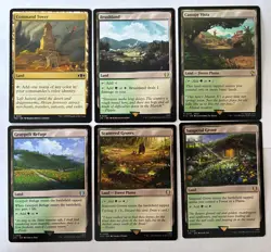 MTG Selesnya (green white) - Utility Land Lot - x6 NM regular MTG Commander - Image 1