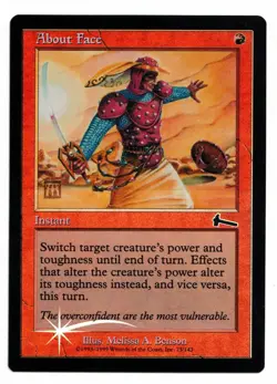 Magic the Gathering MTG About Face FOIL 73/143 Urza's Legacy! EX - Image 1
