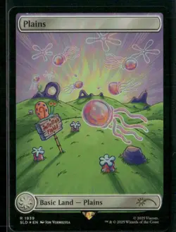 Spongebob Squarepants x Secret Lair Drop #1939 Plains - Rainbow Foil - Image 1
