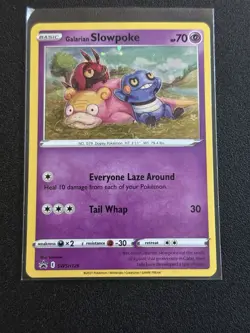 Pokemon Galarian Slowpoke SWSH126 Promo Holo Swirl Rare NM - Image 1