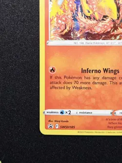 Moltres SWSH185 Rare Promo Stamped (2022) Brilliant Stars Black Star Pokemon TCG - Image 5