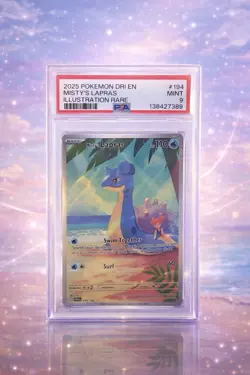PSA 9 Misty’s Lapras 194/182 Illustration Rare Pokemon 2025 DRI Mint - Image 1