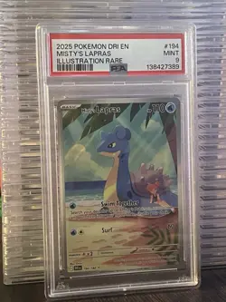 PSA 9 Misty’s Lapras 194/182 Illustration Rare Pokemon 2025 DRI Mint - Image 2
