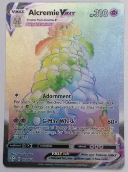 Pokemon TCG Alcremie VMAX 073/072 Shining Fates Secret Rare Full Art Holo Engli… - Image 1