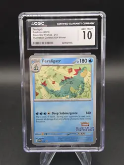 Pokemon TCG Feraligatr 213 Illustration Contest 2024 Stamp CGC Gem Mint 10 Slab - Image 1