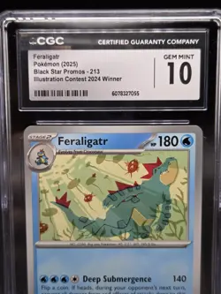 Pokemon TCG Feraligatr 213 Illustration Contest 2024 Stamp CGC Gem Mint 10 Slab - Image 2