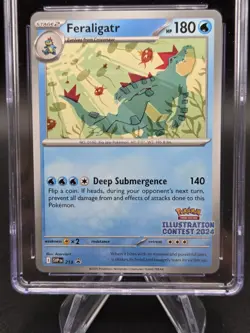 Pokemon TCG Feraligatr 213 Illustration Contest 2024 Stamp CGC Gem Mint 10 Slab - Image 3