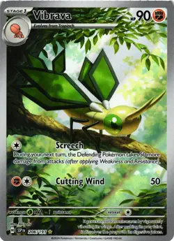 Pokemon TCG Vibrava Holo SV08: Surging Sparks 206/191 NM - Image 1