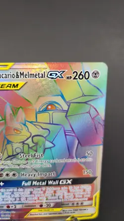 Pokemon TCG Lucario & Melmetal GX Secret Rare Holo SM -Unbroken Bonds 224/214 NM - Image 2