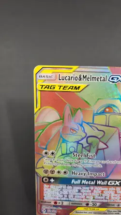 Pokemon TCG Lucario & Melmetal GX Secret Rare Holo SM -Unbroken Bonds 224/214 NM - Image 3