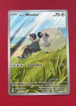 Pokemon Hop's Wooloo 170/159 Sv09 Journey Together Holo Illustration Rare 70 HP - Image 1