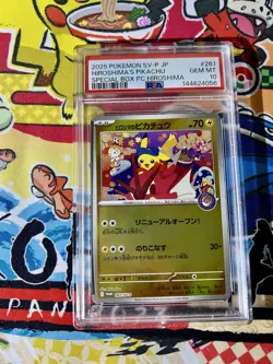 2025 POKEMON JAPANESE SV-P PROMO #261 HIROSHIMA'S PIKACHU PSA 10 - Image 1