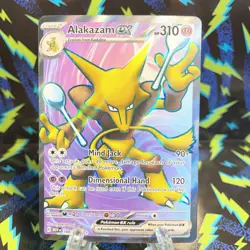Pokemon Alakazam EX 188/165 Scarlet & Violet 151 Ultra Rare Full Art Holo LP - Image 1