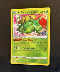 Pokemon Radiant Venusaur 004/078 Pokemon GO Holo NM - Image 3